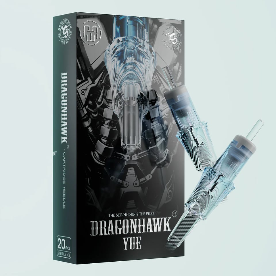 Dragonhawk Yue 1217 RM-2 17 RM 0.35 mm Round Magnum Medium Taper Kartuş Dövme İğnesi 20 Adet