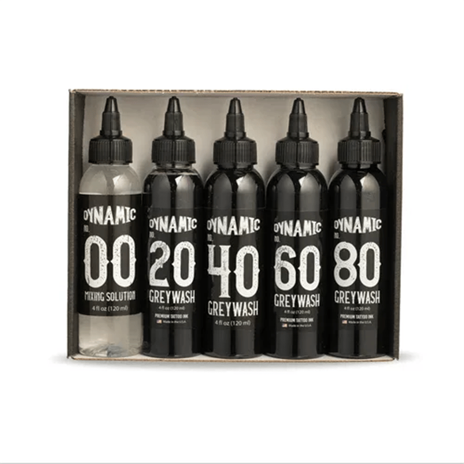 Dynamic Greywash Set 4oz/120ml - 4*4 oz Gölge Seti + 4 oz Mixing Solution