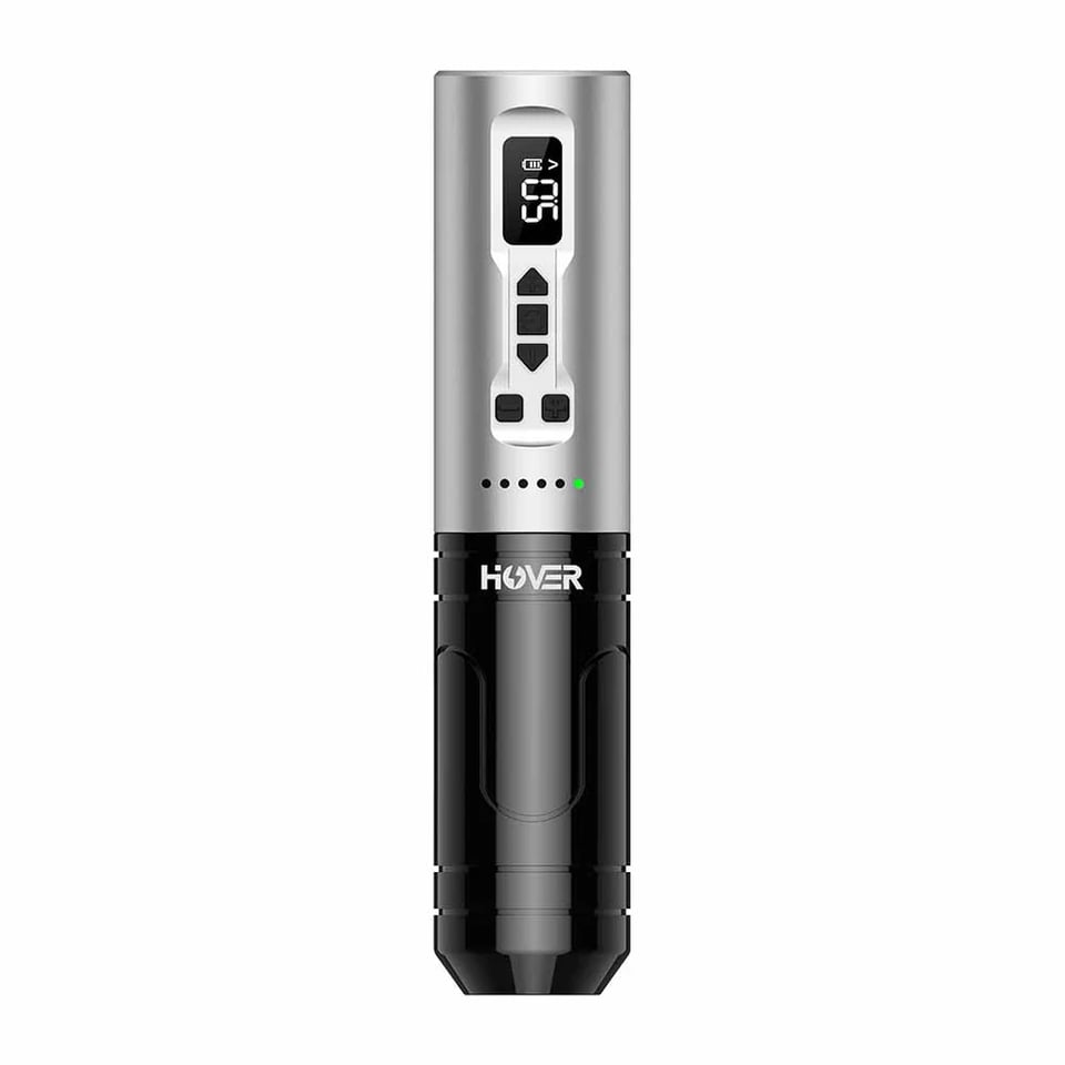 EZ Hover Mattle Silver FM Dotwork Wireless Battery Tattoo Pen Machine