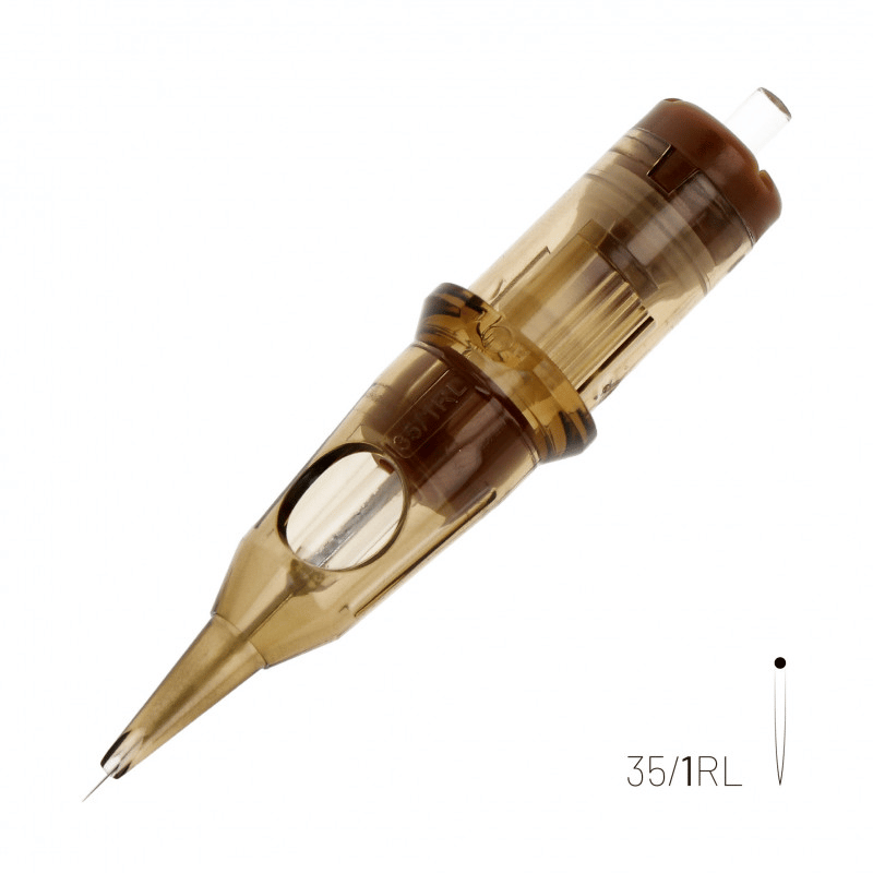 Kwadron 1201 RLLT 1 RL 0.35 mm Round Liner Long Taper Kartuş Dövme İğnesi 20 Adet