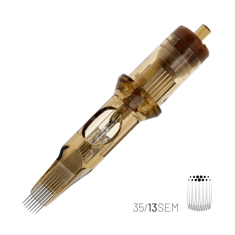 Kwadron 1213 SEMLT 13 SEMLT 0.35 mm Soft Edge Magnum Long Taper Kartuş Dövme İğnesi 20 Adet