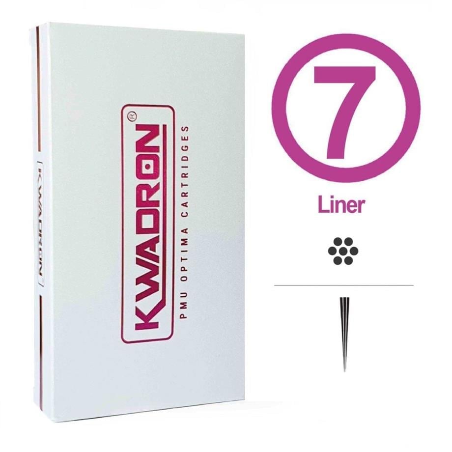 Kwadron PMU Optima 25/7 RLLT Round Liner Long Taper - Kartuş PMU İğnesi