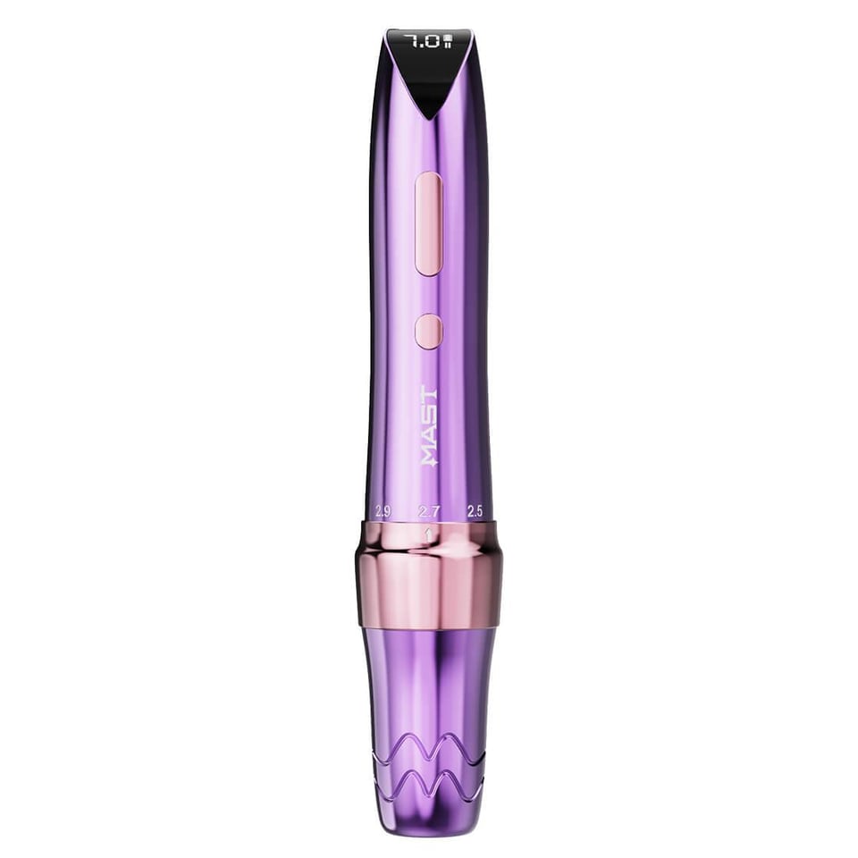 Mast P60 Wireless Tattoo Pen Machine With 2.2MM-3.2MM Adjustable Strokes Permanent Makeup-Purple