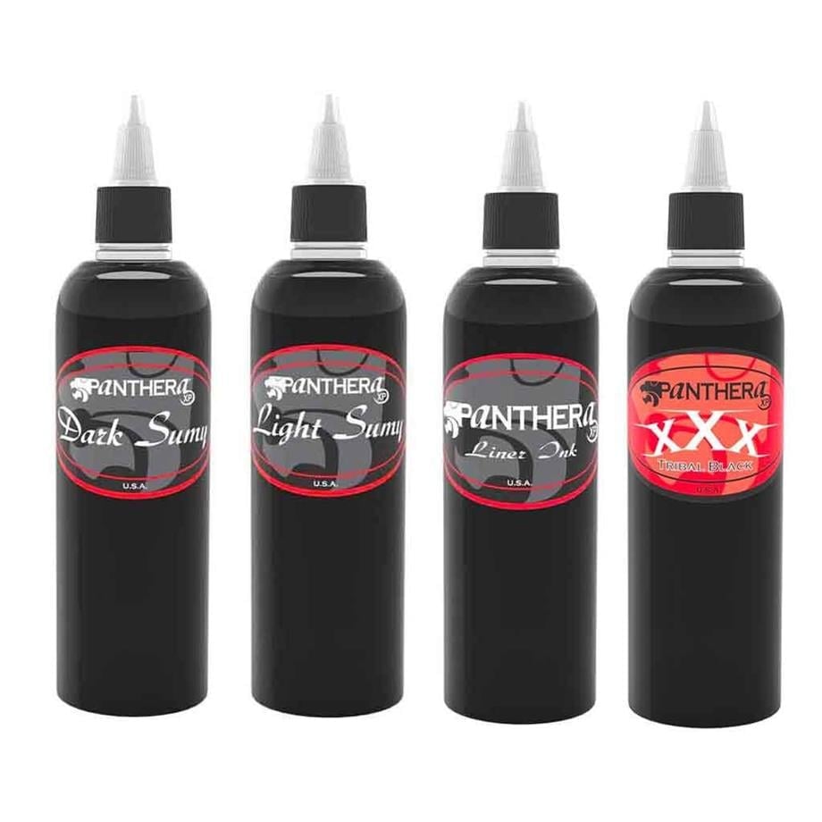 Panthera Tattoo Ink - 4 Bottle Kit of Tattoo Ink 5oz/150ml
