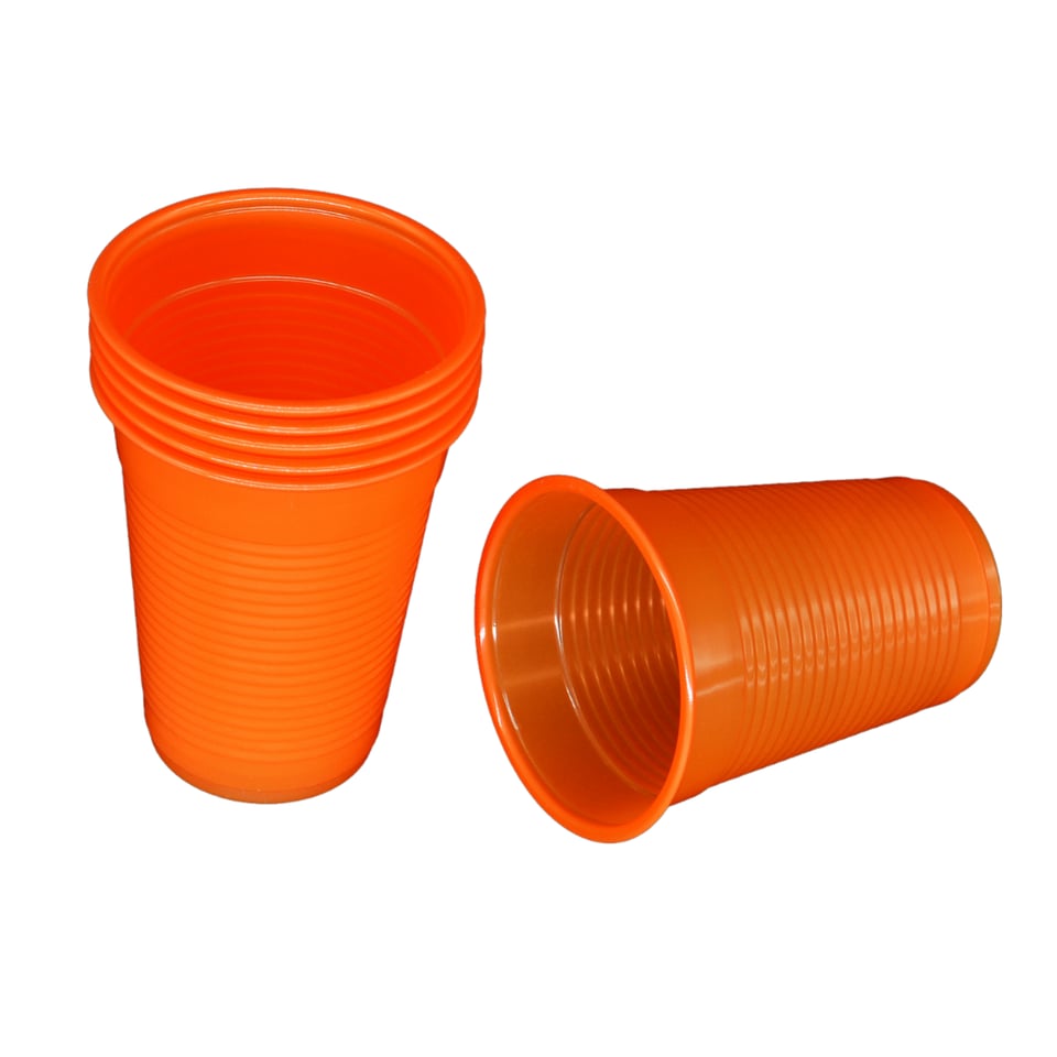 Plastik Turuncu Bardak - 200 ml 50 Adet