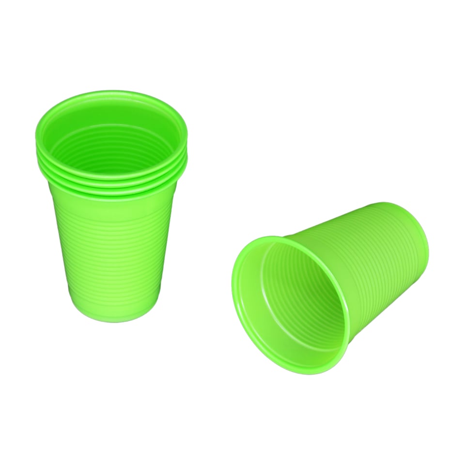Plastik Yeşil Bardak - 200 ml 50 Adet