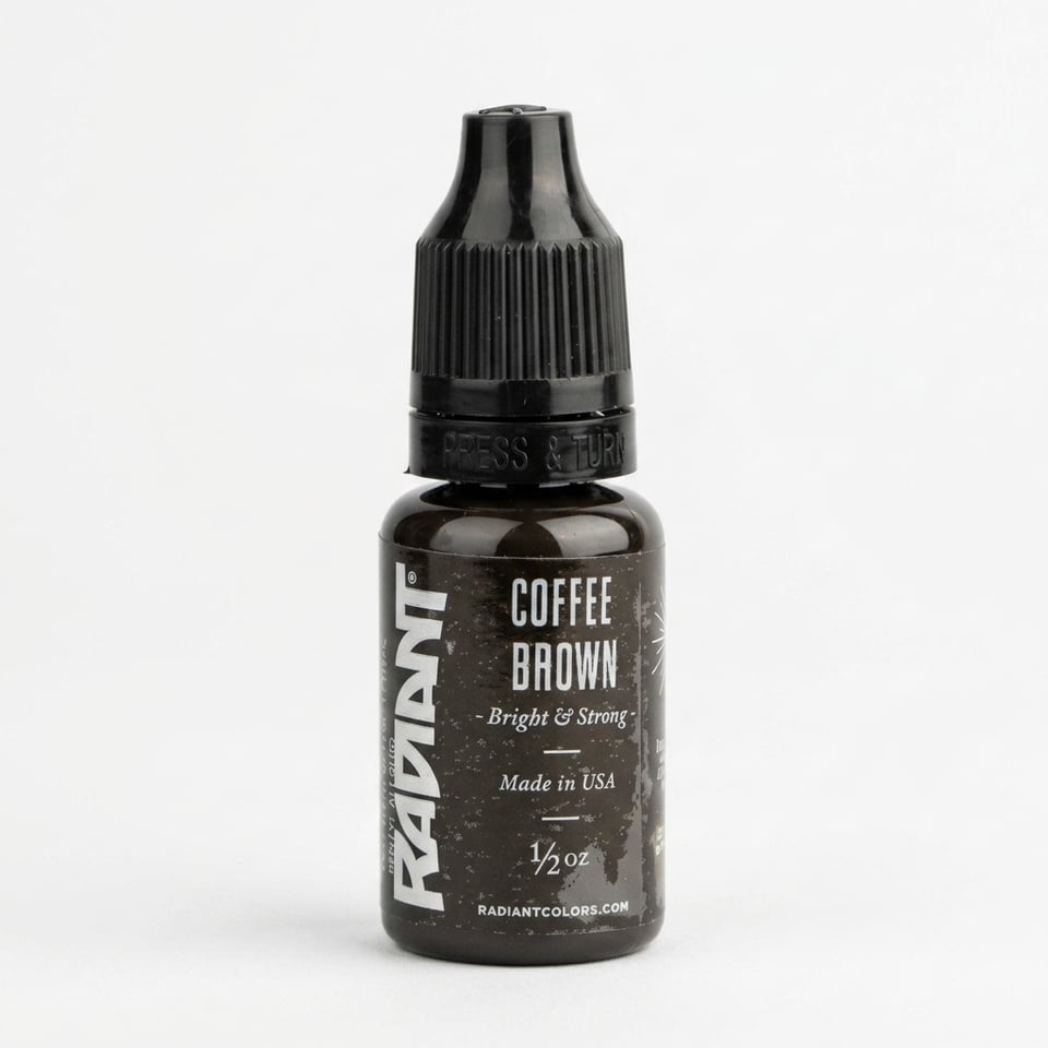 Radiant Colors Coffee Brown Koyu Kahverengi Dövme Boyası 0,5oz - 15ml