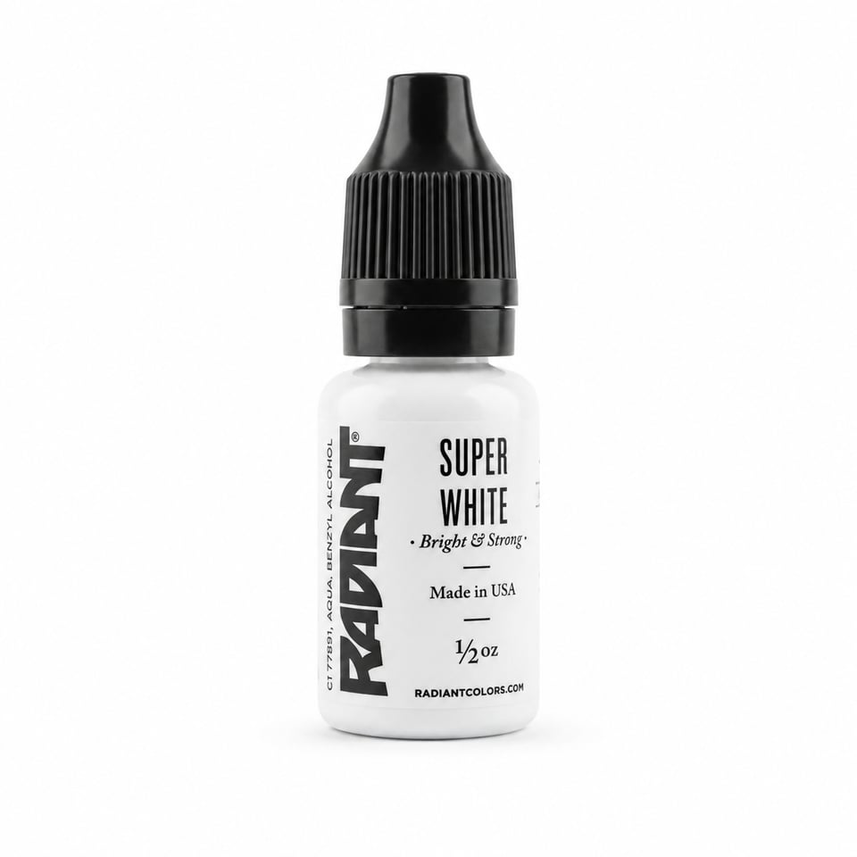 Radiant Colors Super White Beyaz Dövme Boyası 1/2oz - 15ml