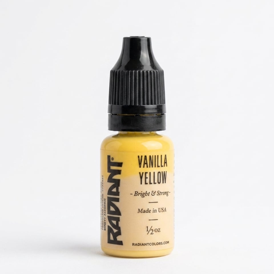 Radiant Colors Vanilla Yellow Pastel Sarı Dövme Boyası 0,5oz - 15ml