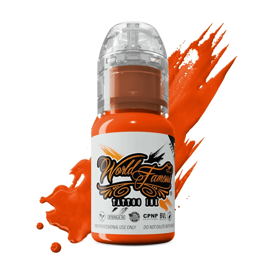 Straight Orange - World Famous Ink Dövme Boyası - 1/2oz/15ml