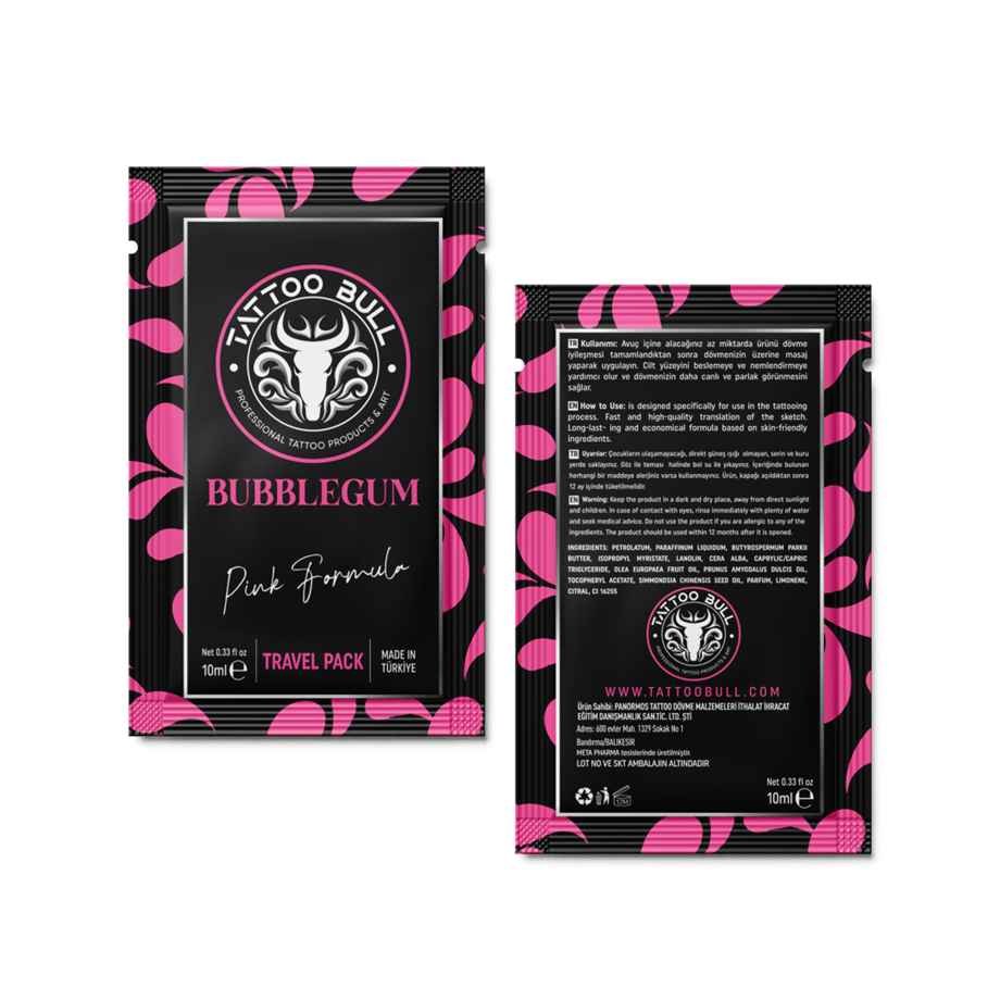 TattooBull Pink Formula Glide 10 ml – BUBBLE GUM KOKULU Şaset