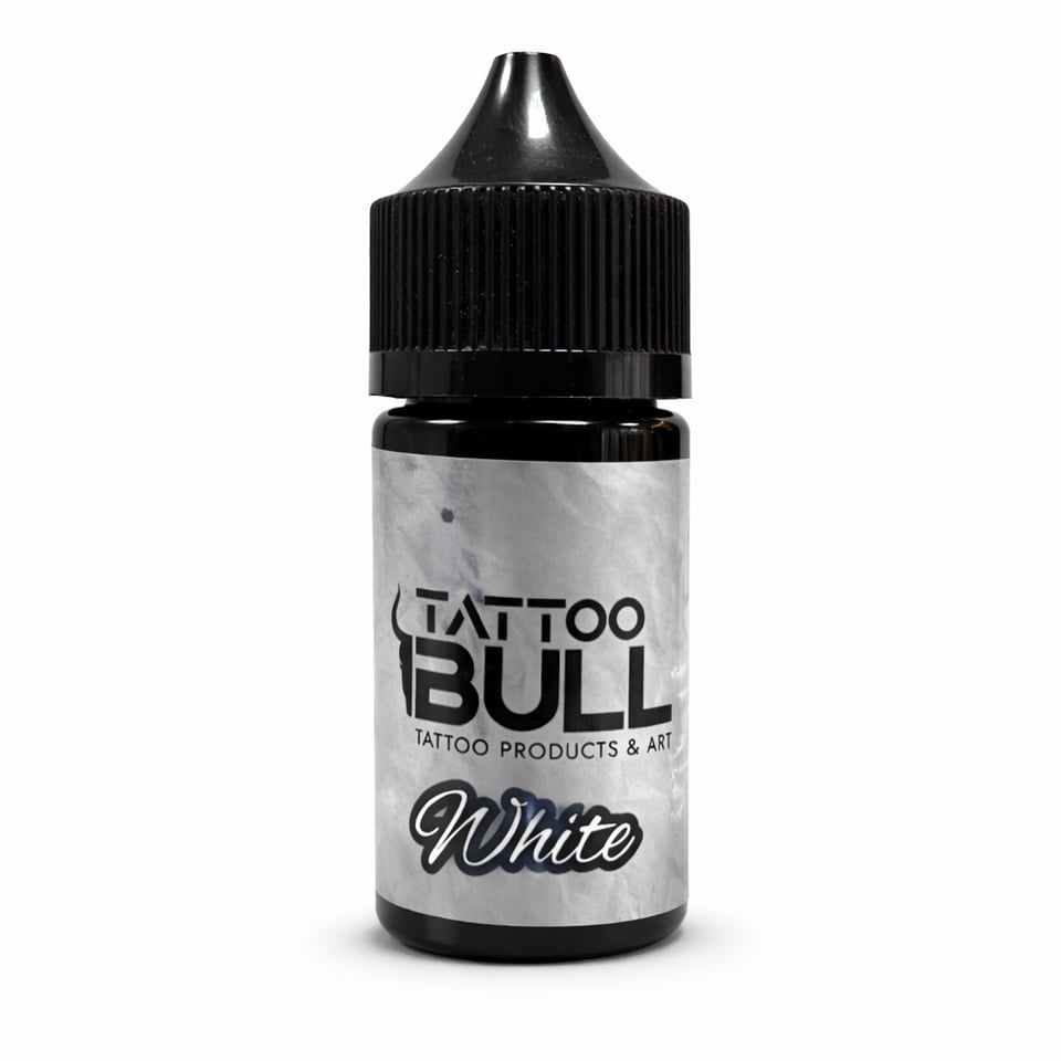 TattooBull Professional Tattoo Ink White 1oz/30ml - Beyaz Dövme Boyası
