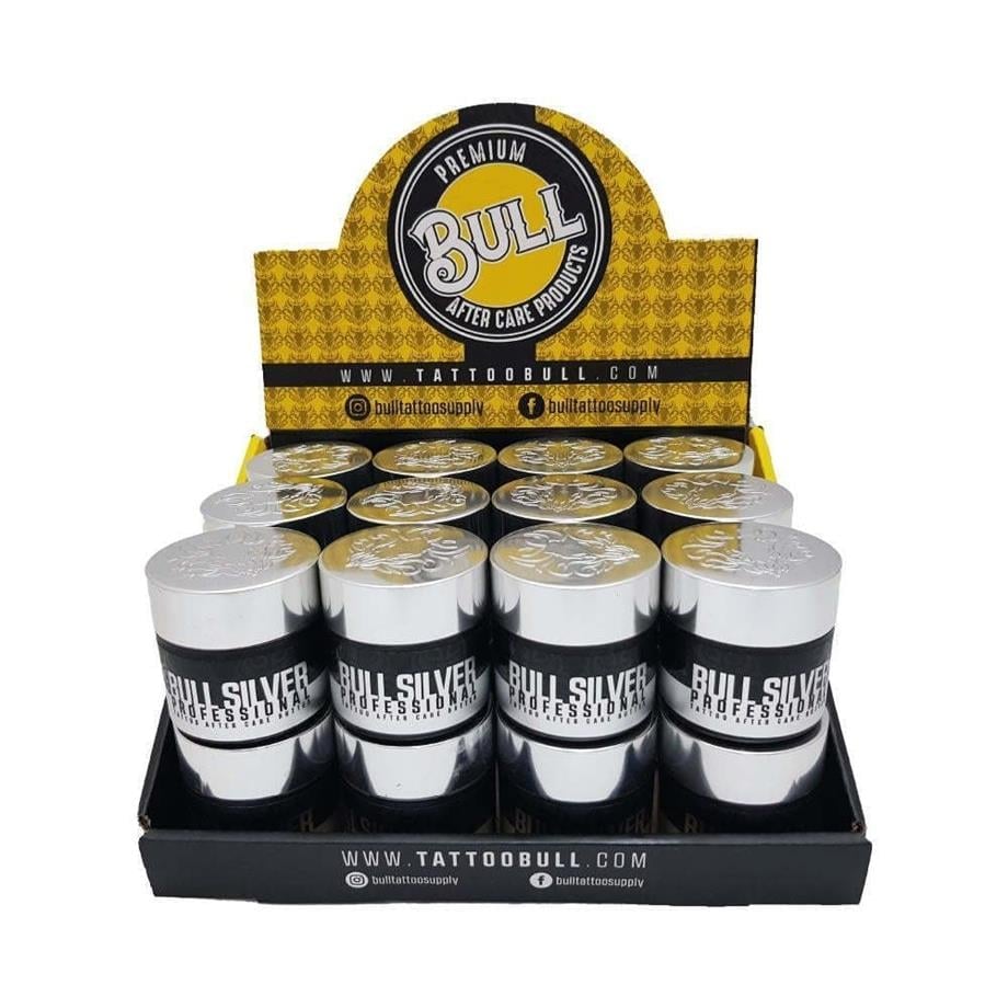 TattooBull Silver Professional Tattoo After Care Butter 24'lü - Tattoobull Bakım Kremi