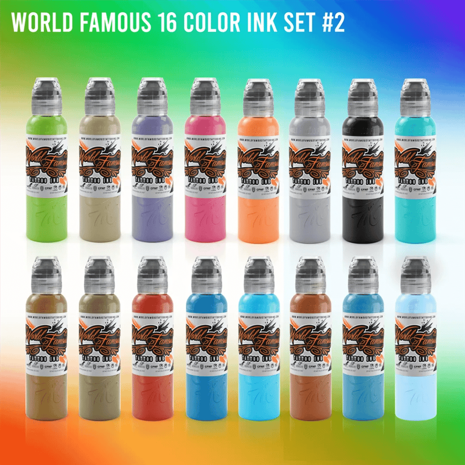 World Famous 16 Color Ink Set 1oz/30ml -2