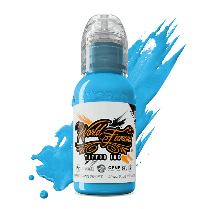 World Famous Ink Light Wave Açık Mavi Dövme Boyası 1oz - 30ml