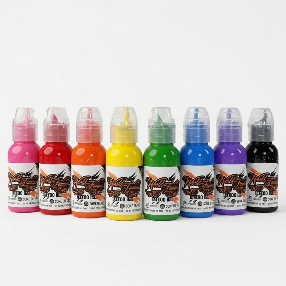 World Famous Ink Yomico Artistic Basic 8'li Dövme Boyası Seti 1oz - 30ml x 8