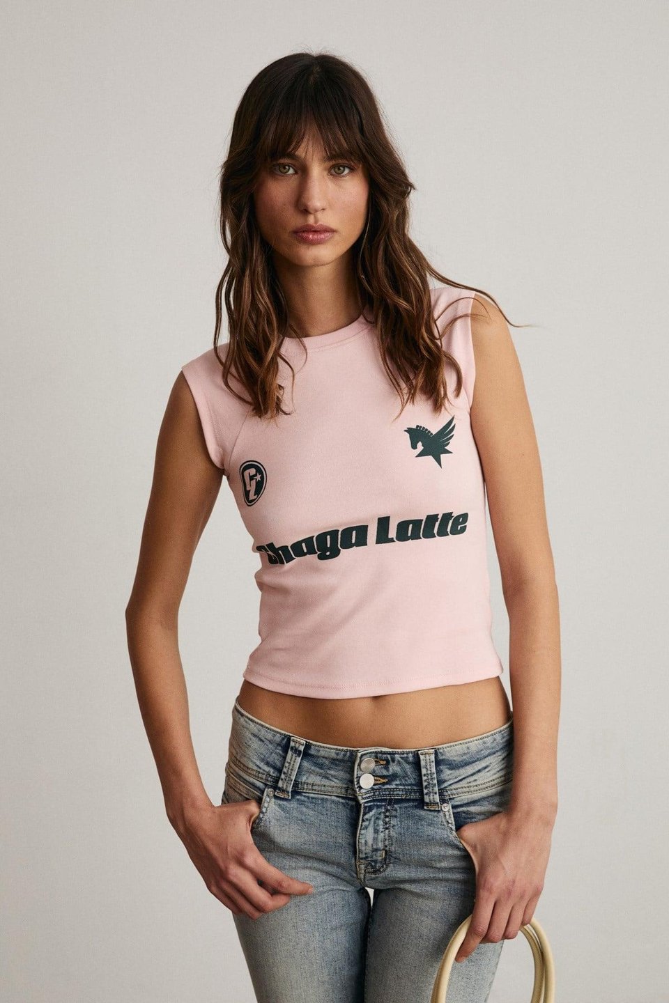 EPONA Kadın Yumuşak Ve Esnek Kumaşlı Baskı Detaylı Pembe T-Shirt