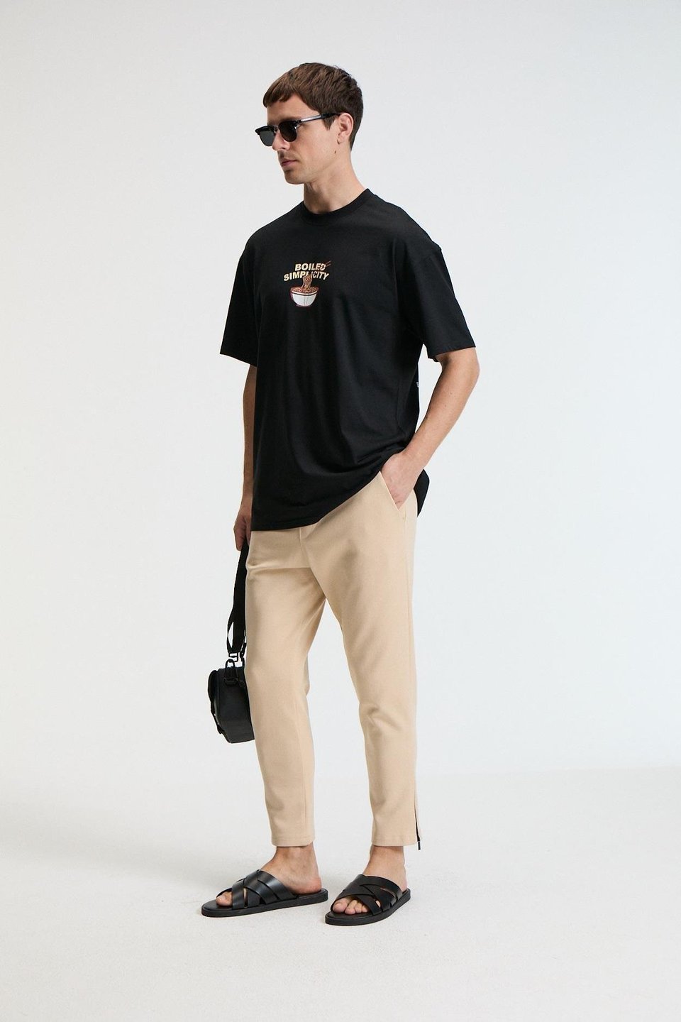 LAMARE Erkek Beli Lastikli Yanları Cepli Regular Fİt Bej Eşofman Altı