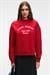 MOREVESSA Kadın Regular Fit Baskı Detaylı Yuvarlak Yakalı Kırmızı Sweatshirt