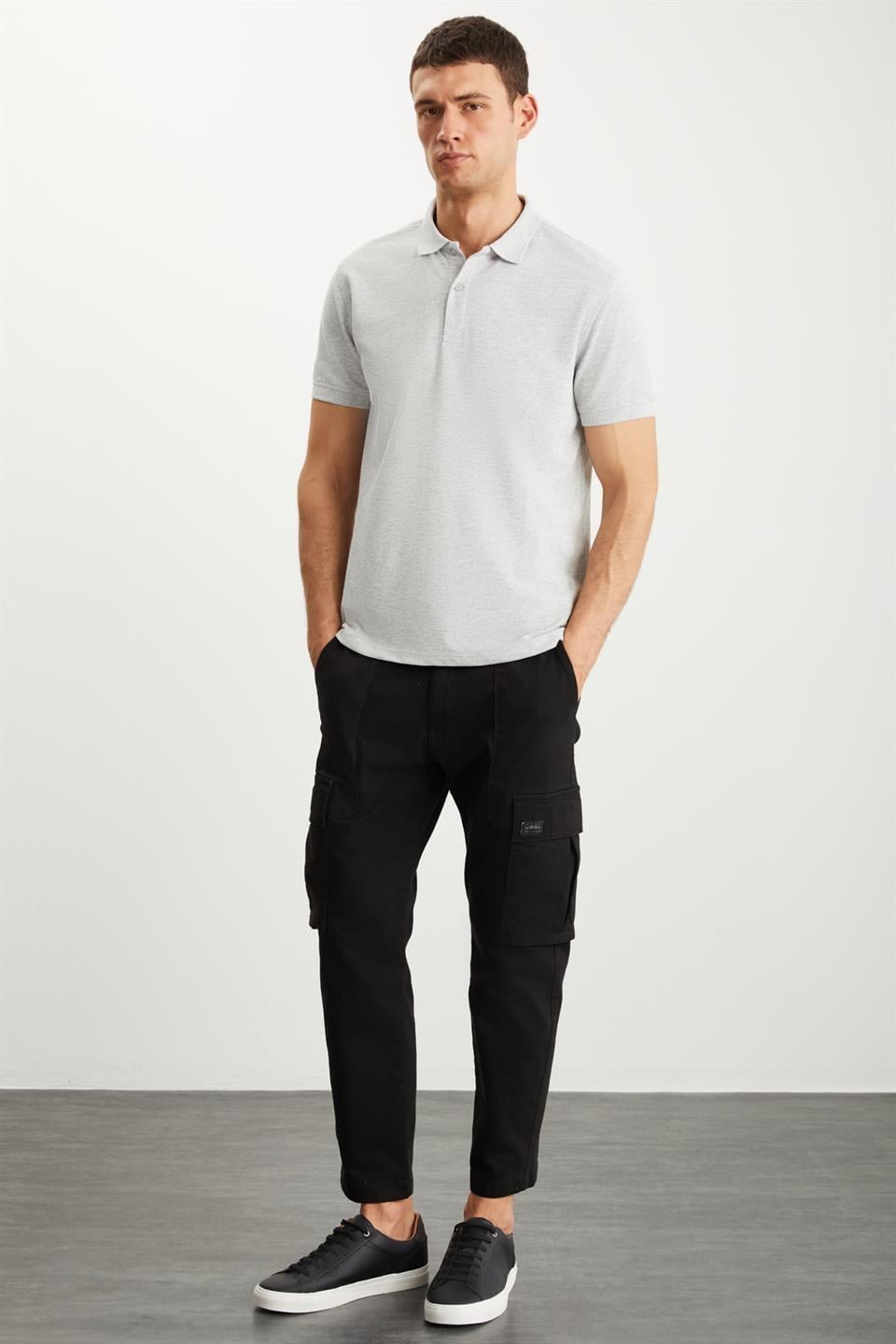 RAMADANP005 Erkek 100% Pamuk Grimelanj Polo Yaka T-Shirt