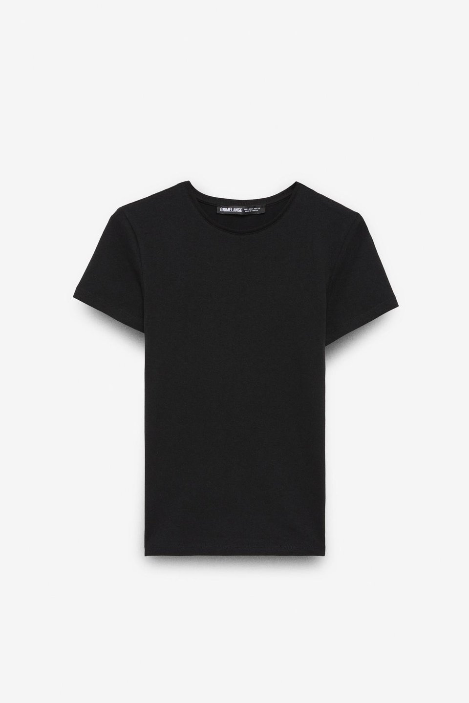 TARELIA Kadın Bisiklet Yaka Kısa Kollu Slim Siyah T-Shirt