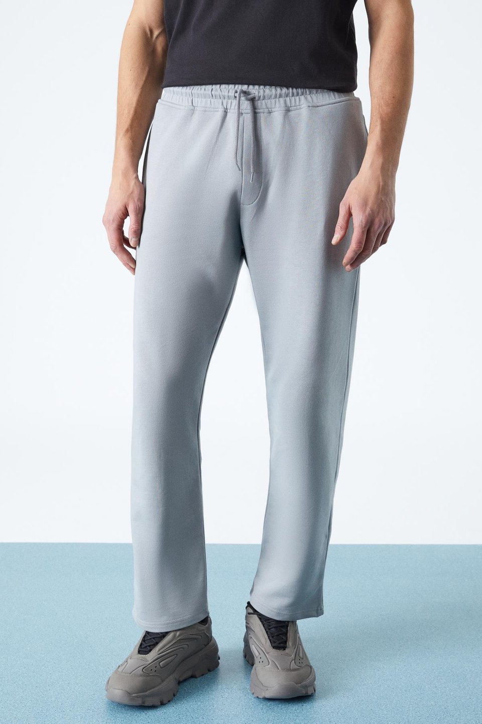 ALPHARA Erkek Organik Pamuklu Regular Gri Eşofman Altı