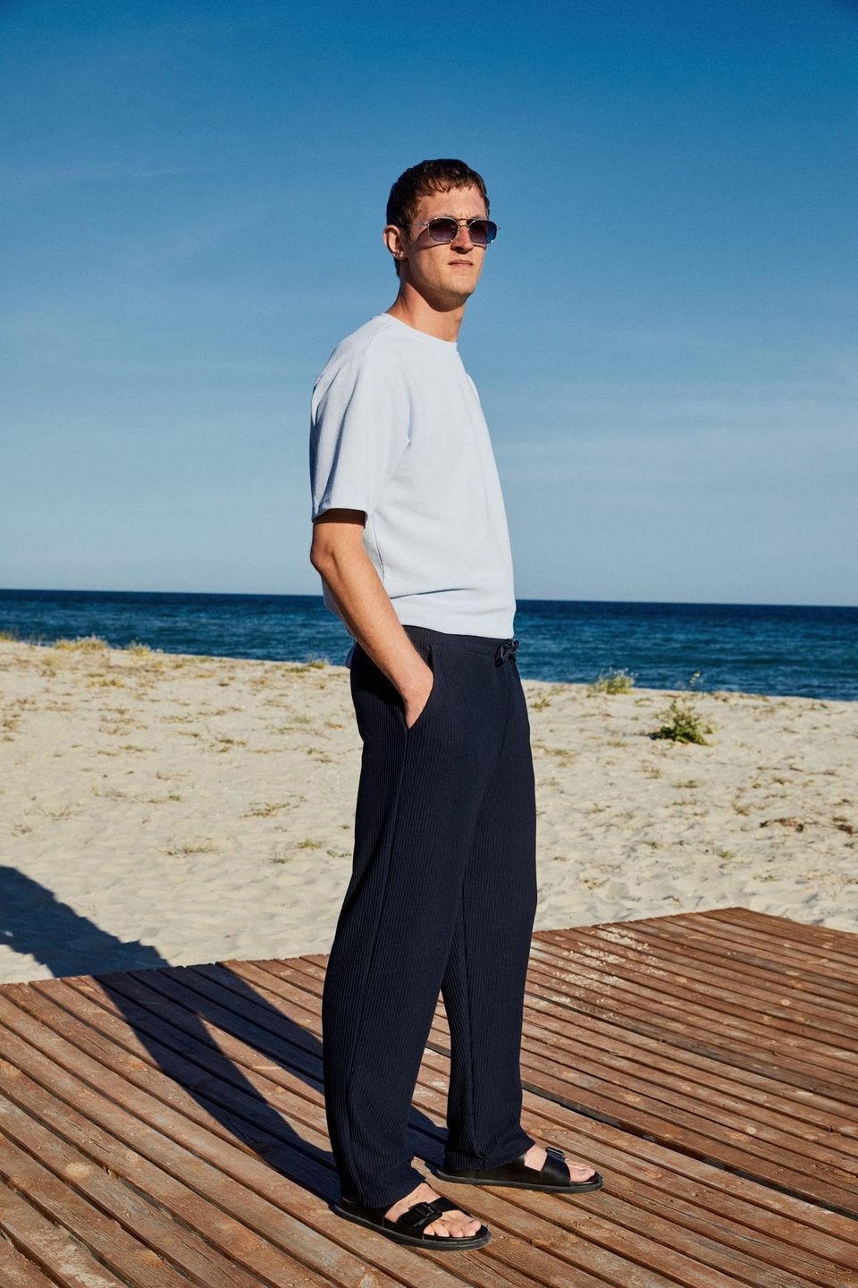 ERNO Erkek Beli Lastikli Yanları Cepli Relaxed Lacivert Eşofman Altı