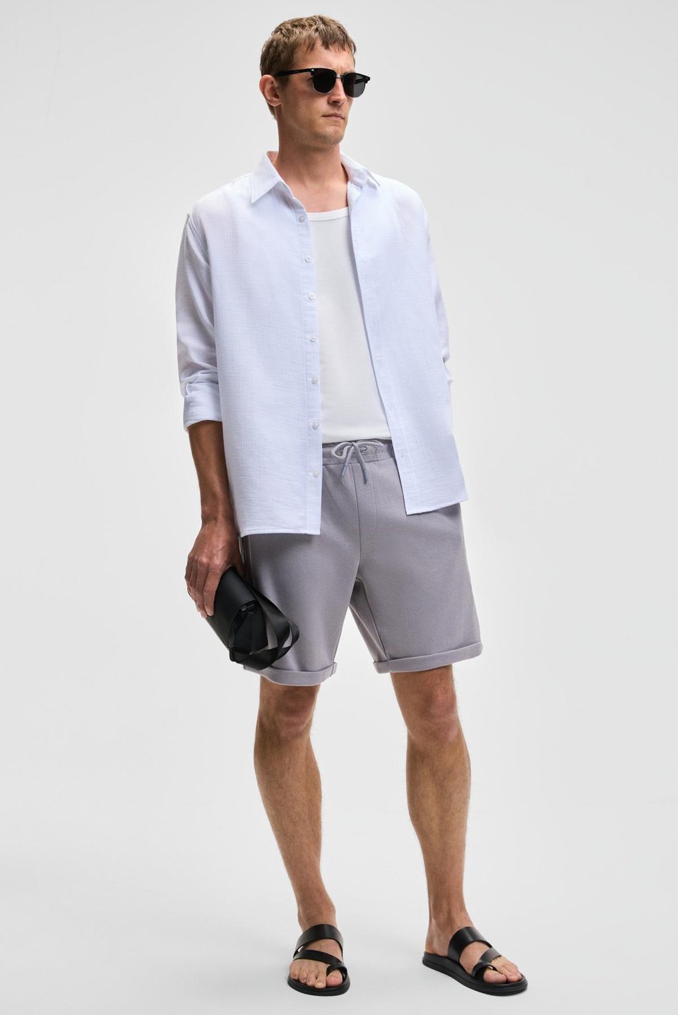 YOURI Erkek Beli Lastikli Arka Tek Cepli Relaxed Fit Lila Şort