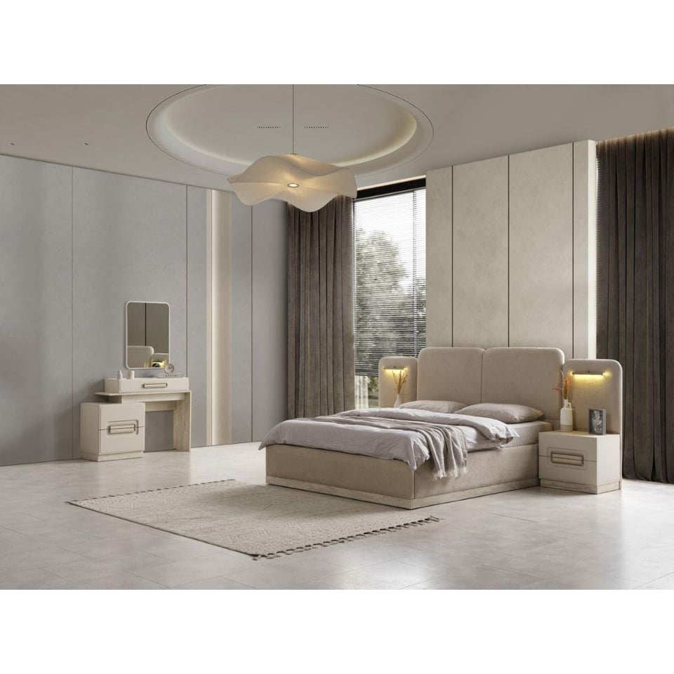 Yatak Odası Takımı Bernido Akkor Bazalı Yatak Odası Takımı (Bazasız Karyola)