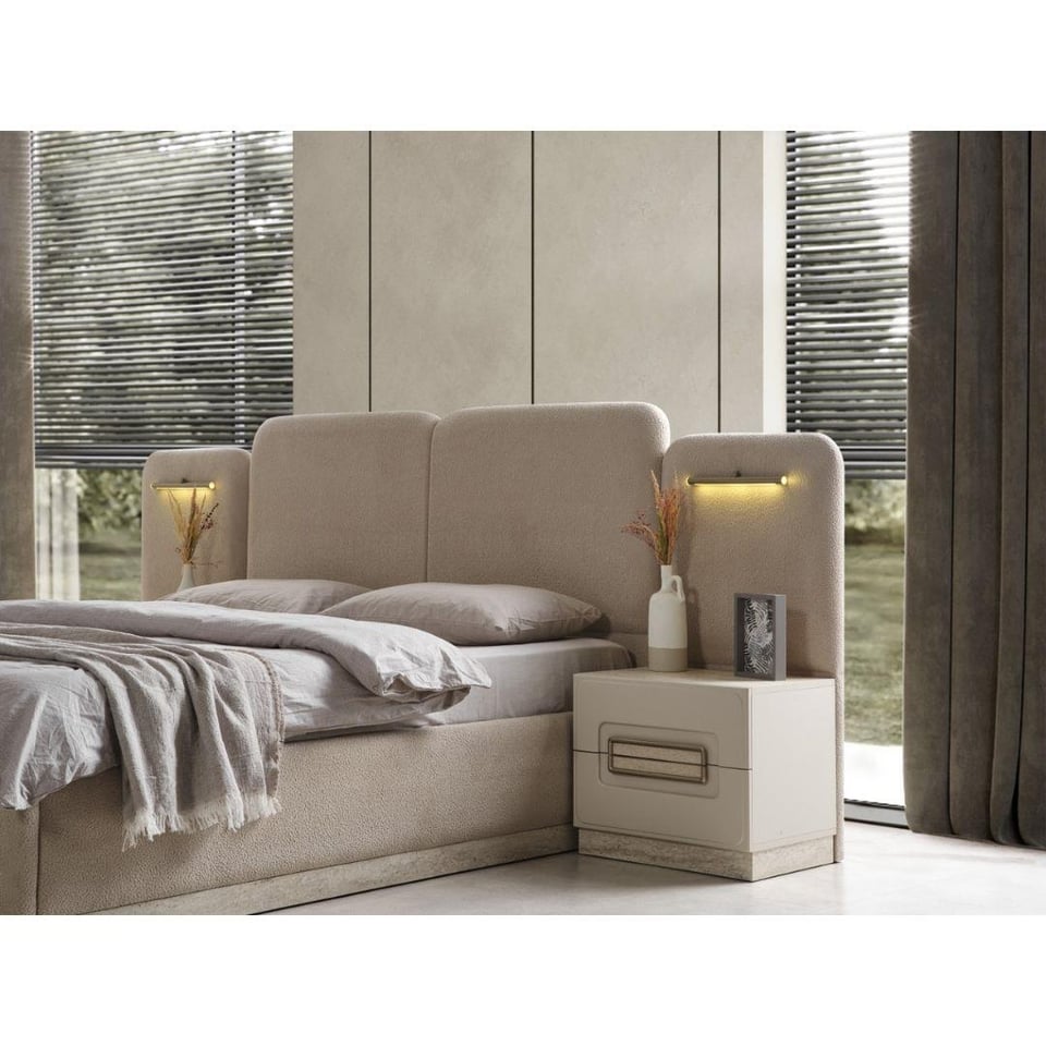 Yatak Odası Takımı Bernido Akkor Bazalı Yatak Odası Takımı (Bazasız Karyola)