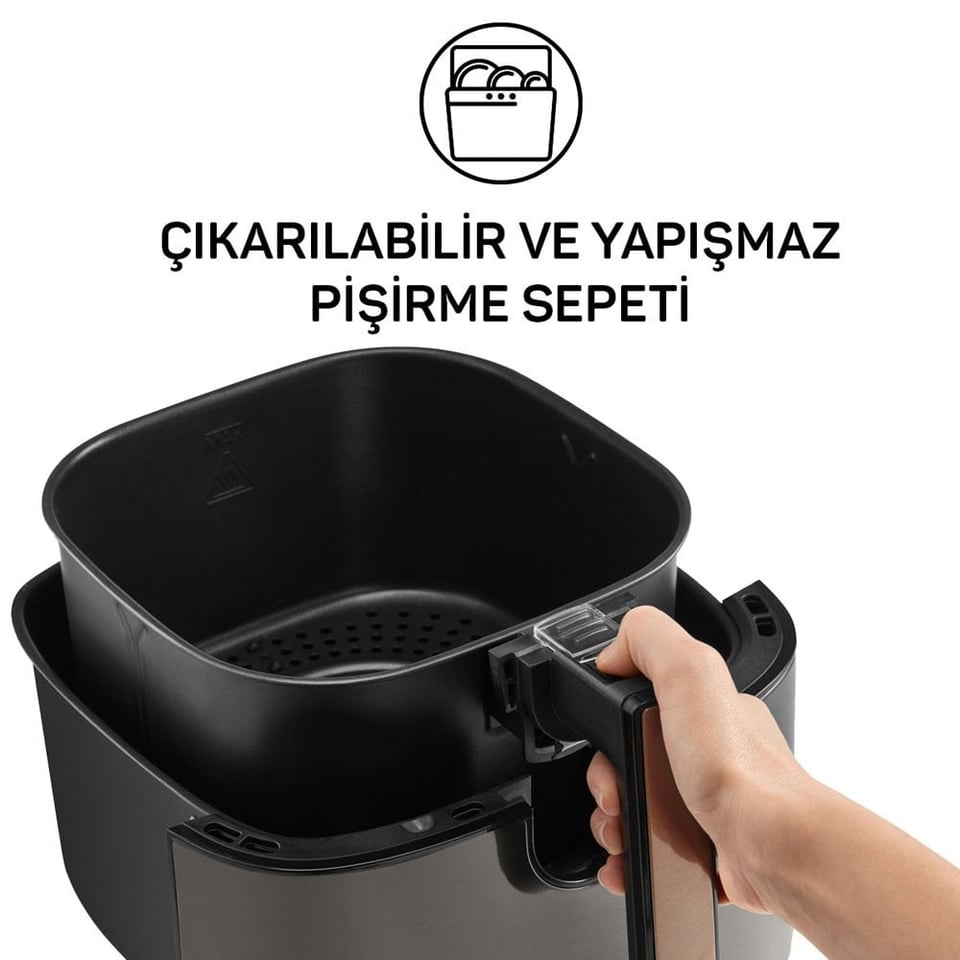 Arzum AR2074-G Airtasty Xl Fritöz Gümüş