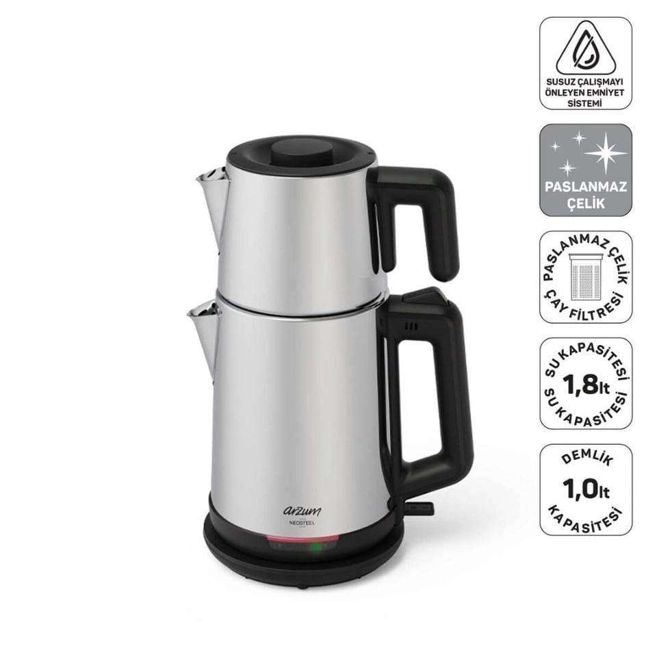 Bekleyen Urun Katalogu Arzum @Arzum AR3158-0600 Neosteel Çay Makinesi