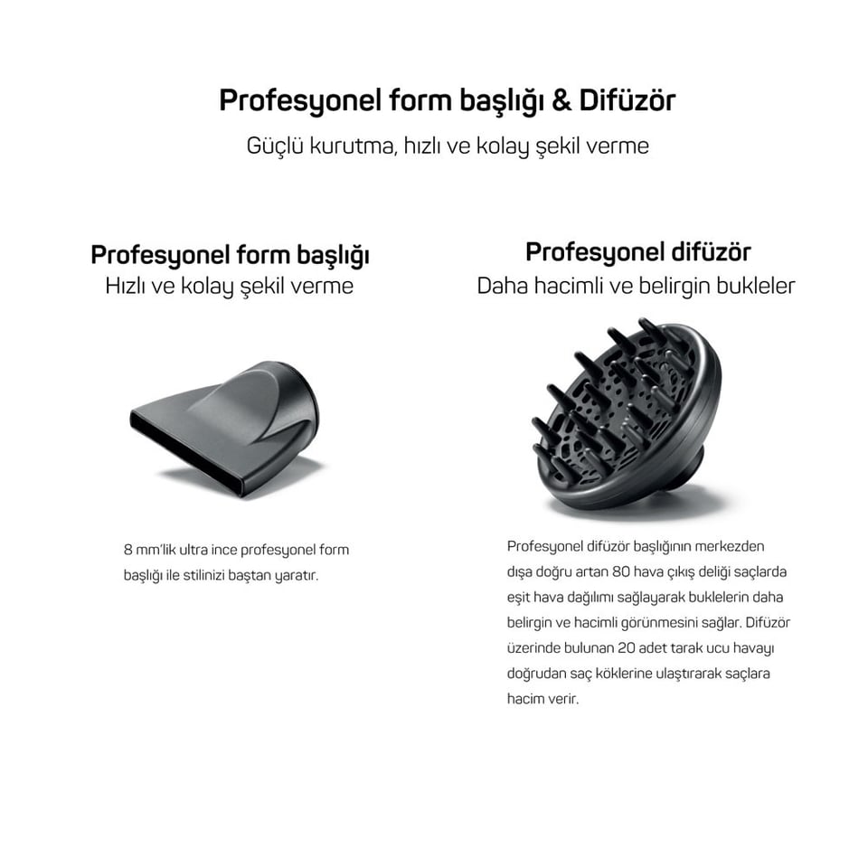 Arzum AR5004  Bellisima Profesyoneli Sac Kurutma Makinesi (Siyah)