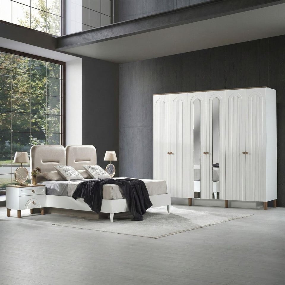 Yatak Odası Takımı Vize Mobilya Aura 6 Kapılı Bazalı Yatak Odası Takımı (Bazalı)