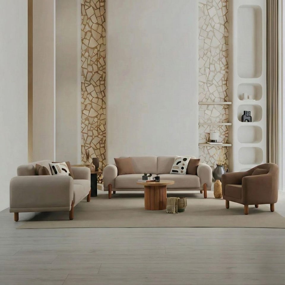 Koltuk Takımı Türkmen Bois Koltuk Takımı 3+3+1 (B serisi)