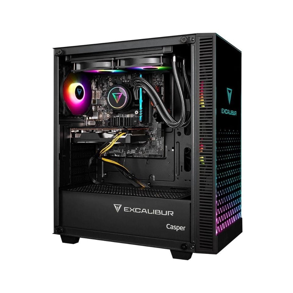 Bilgisayar Kasası Casper Casper Excalibur Desktop E65L i5-14400F 16GB DDR5 500GB NVMe SSD RTX 3050 Windows 11 Oyuncu Bilgisayarı