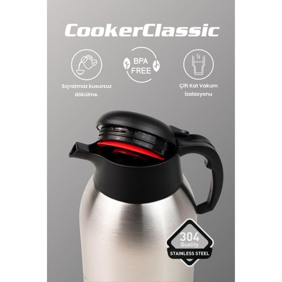Bekleyen Urun Katalogu Cooker Cooker CKR2104 Çelik Termos 2.0 Lt.