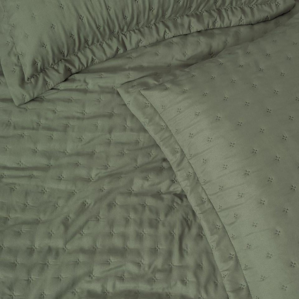 Çift Kişilik Yatak Örtüsü Cotton box Cotton Box Serra Niva Yatak Örtüsü Adaçayı Çift Kişilik