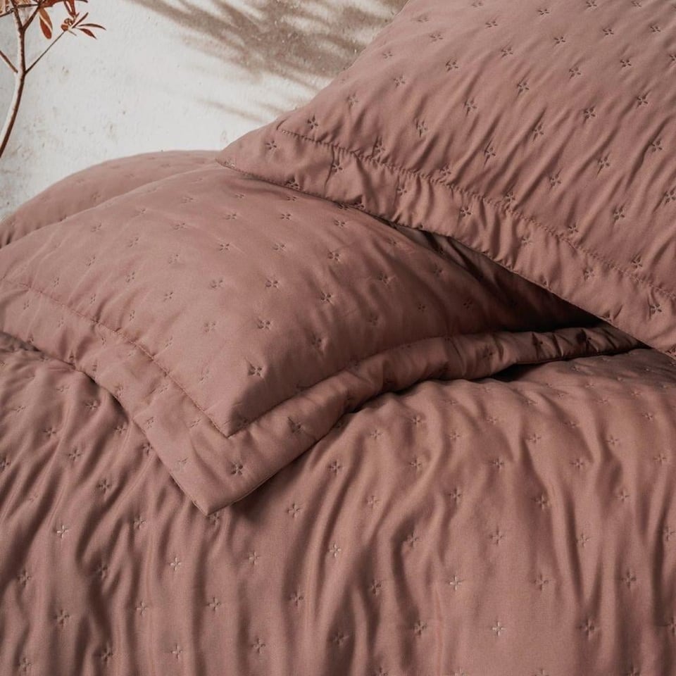 Tek Kişilik Yatak Örtüsü Cotton box Cotton Box Serra Niva Yatak örtüsü Gül kurusu Tek Kişilik