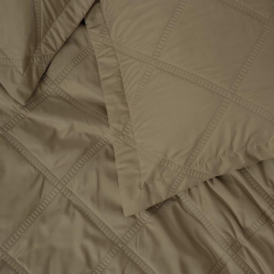 Çift Kişilik Yatak Örtüsü Cotton box Cotton Box Serra Tila Yatak Örtüsü Bej Çift Kişilik