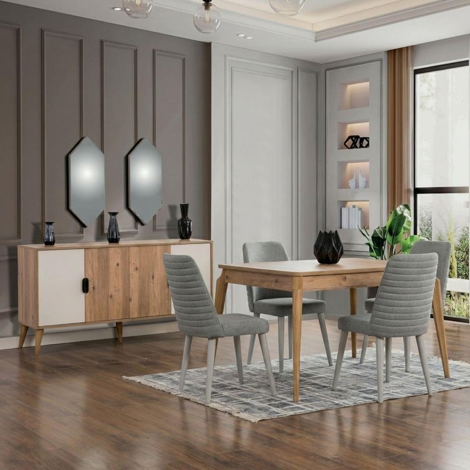 Bekleyen Urun Katalogu Dardason Dardason Sena Ünitesiz Yemek Odası Takımı 6 Sandalyeli(6045 Duru Sand.)