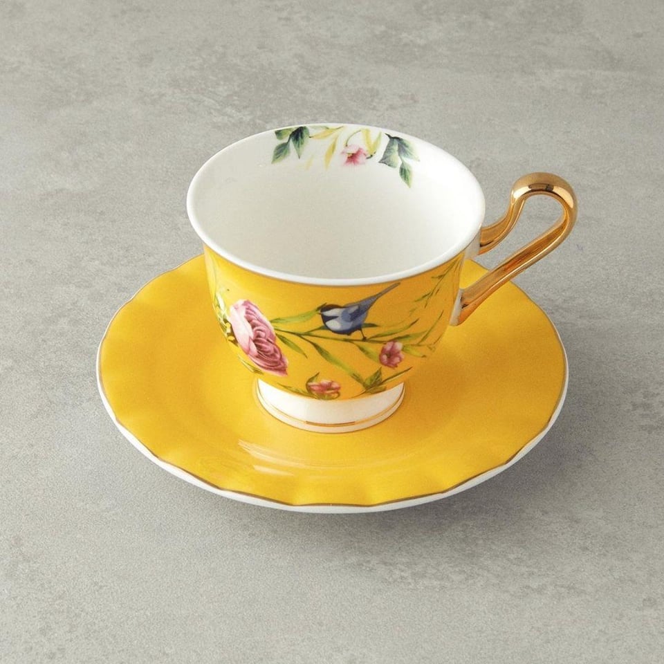 Fincan / Kupa Englısh Home English Home Vanilla Çay Fincanı Takımı 220 ml Sarı