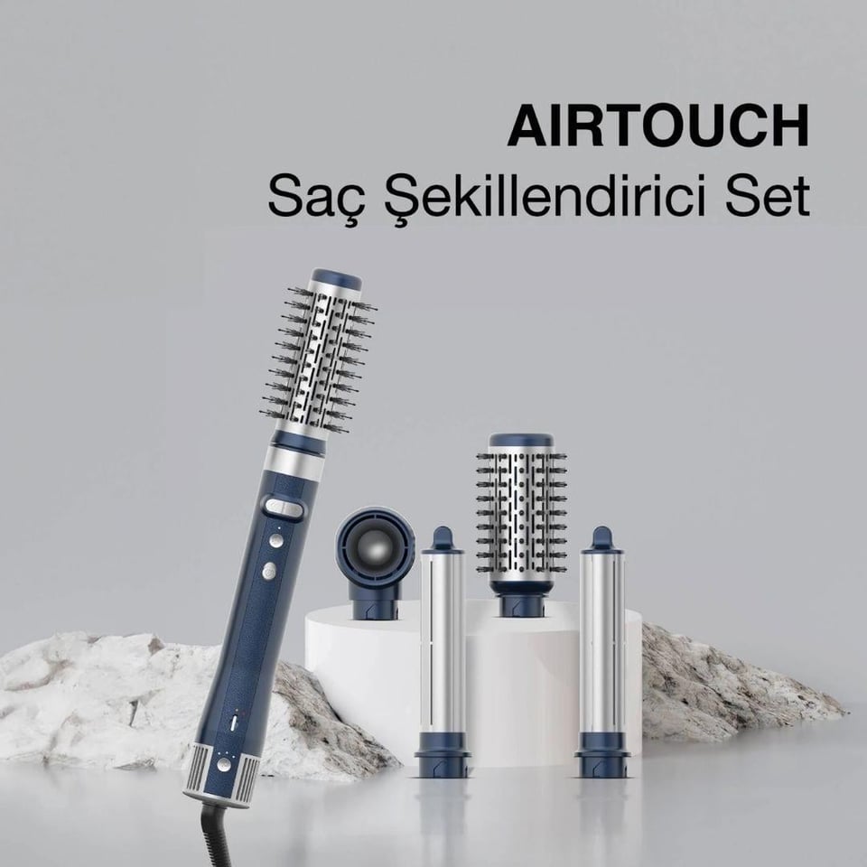 Saç Düzleştirici/Şekillendirici Fakir Fakir Airtouch 5in1 Saç Şekillendirme Seti 1500W İyon Teknolojili