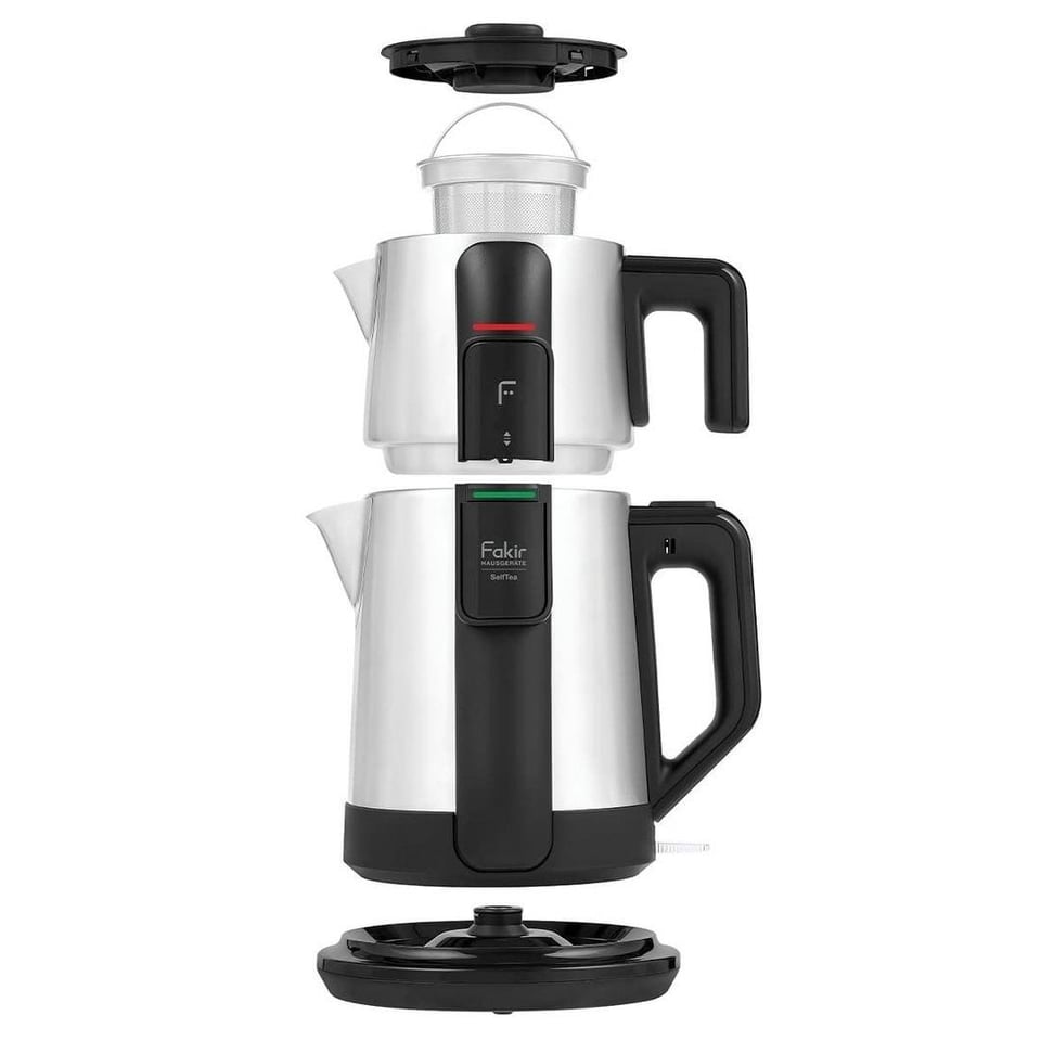 Çay / Semaver Fakir Fakir Selftea 1600W Otomatik Demlemeli Paslanmaz Çay Makinesi 2L + 1L