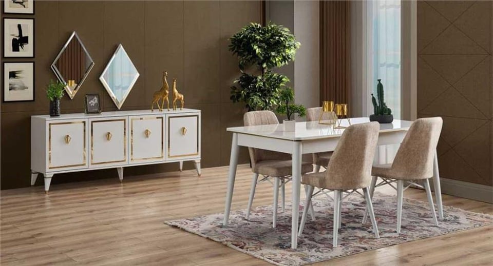 Floransa Ünitesiz Yemek Odası Takımı 6 Sandalyeli