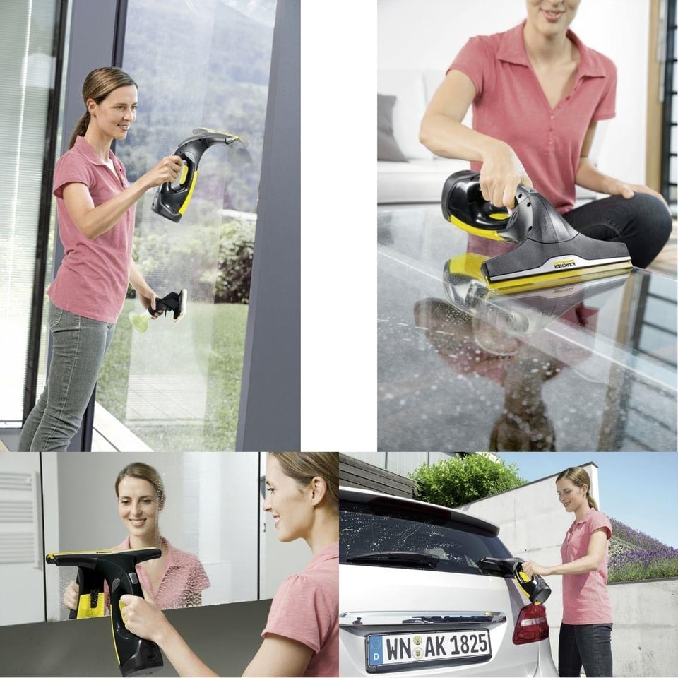 Buharlı Temizleyiciler Karcher Karcher WV 2 Black Edition Şarjlı Cam Temizleme Makinesi (1.633-426.0)