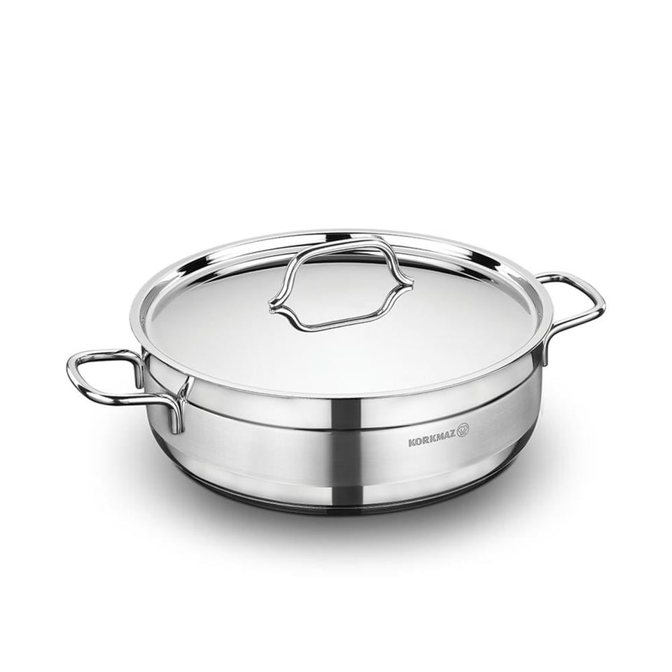 Korkmaz A1027 Alfa 28x9Cm Kısa Tencere 5,5 Lt
