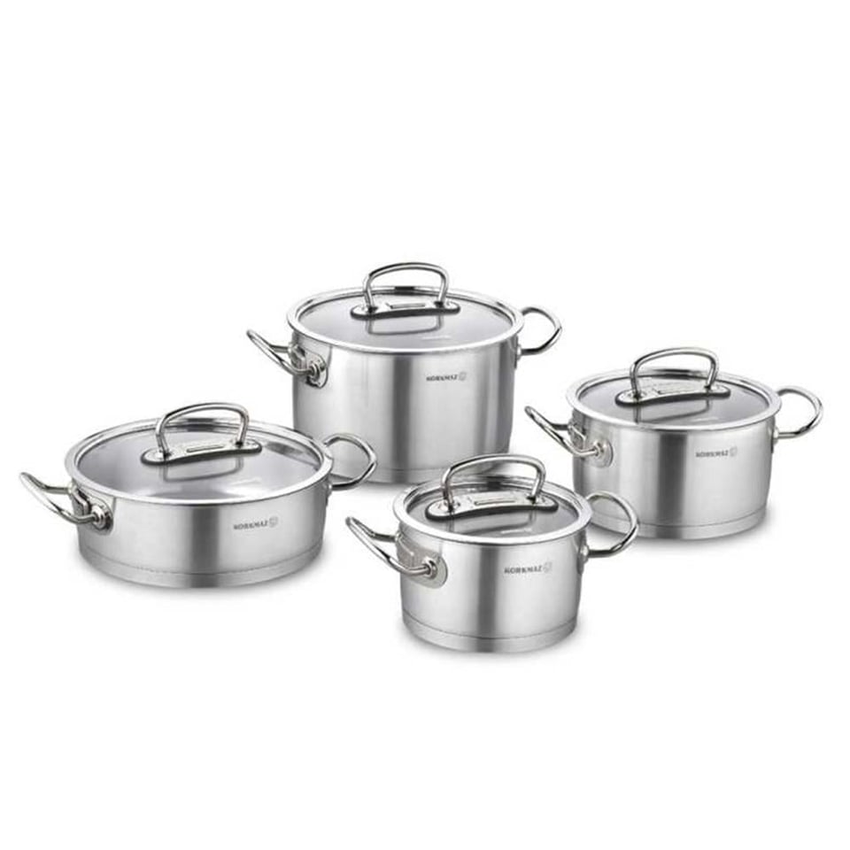 Korkmaz A1147 Proline 8 Parça Tencere Seti İnox