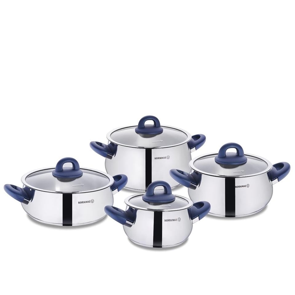 Korkmaz A1848-2 Bella Azura 8 Parça Tencere Seti