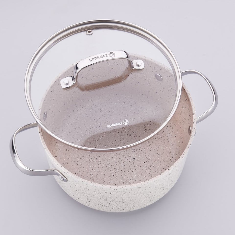Korkmaz A1854 Granita Kısa Tencere 24X6,5 cm